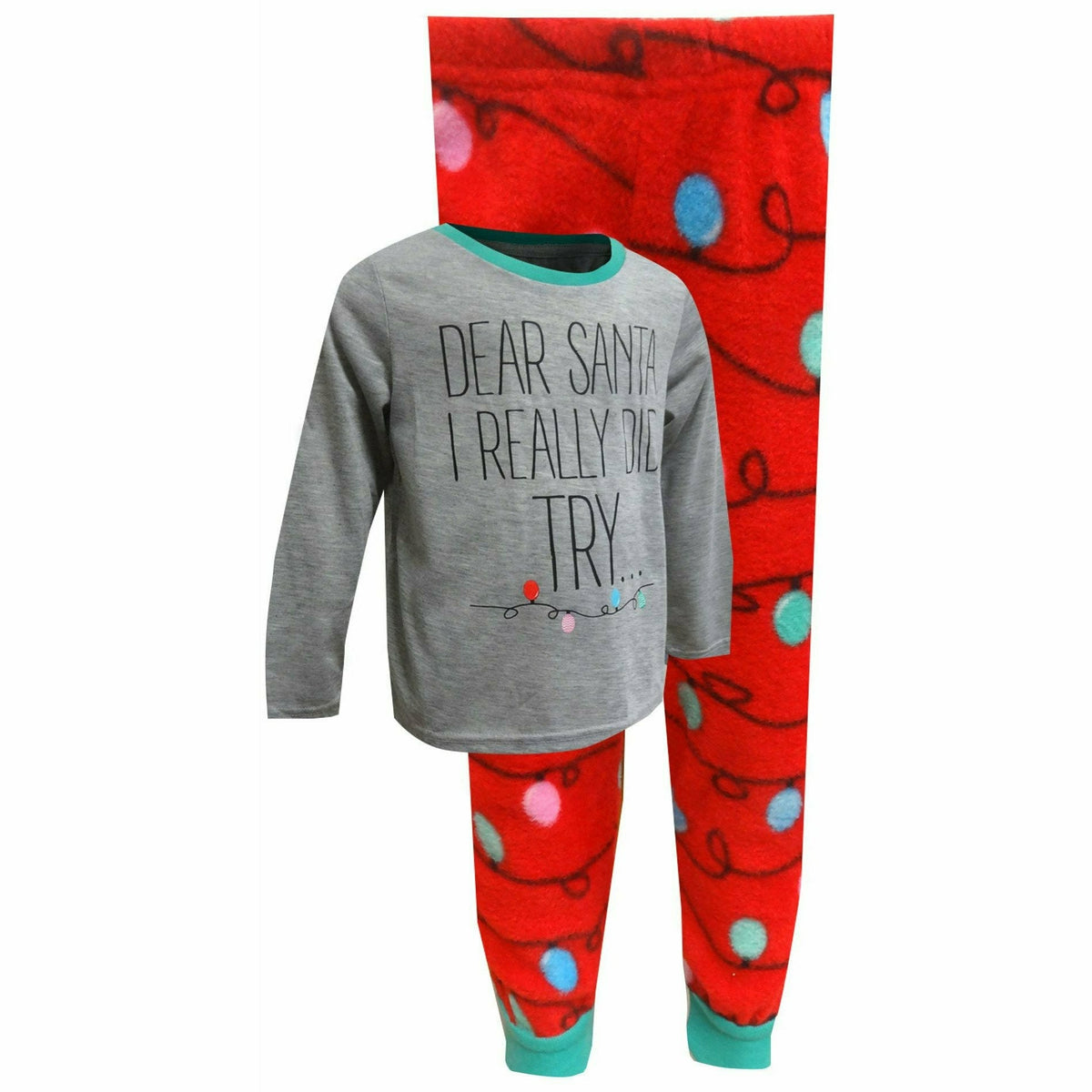 Amscan HOLIDAY: CHRISTMAS 12/14 Dear Santa I Really Did Try Christmas Kids Pajama