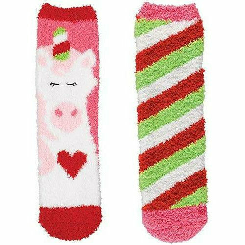 Amscan HOLIDAY: CHRISTMAS Adult Unicorn &amp; Stripe Socks 2ct