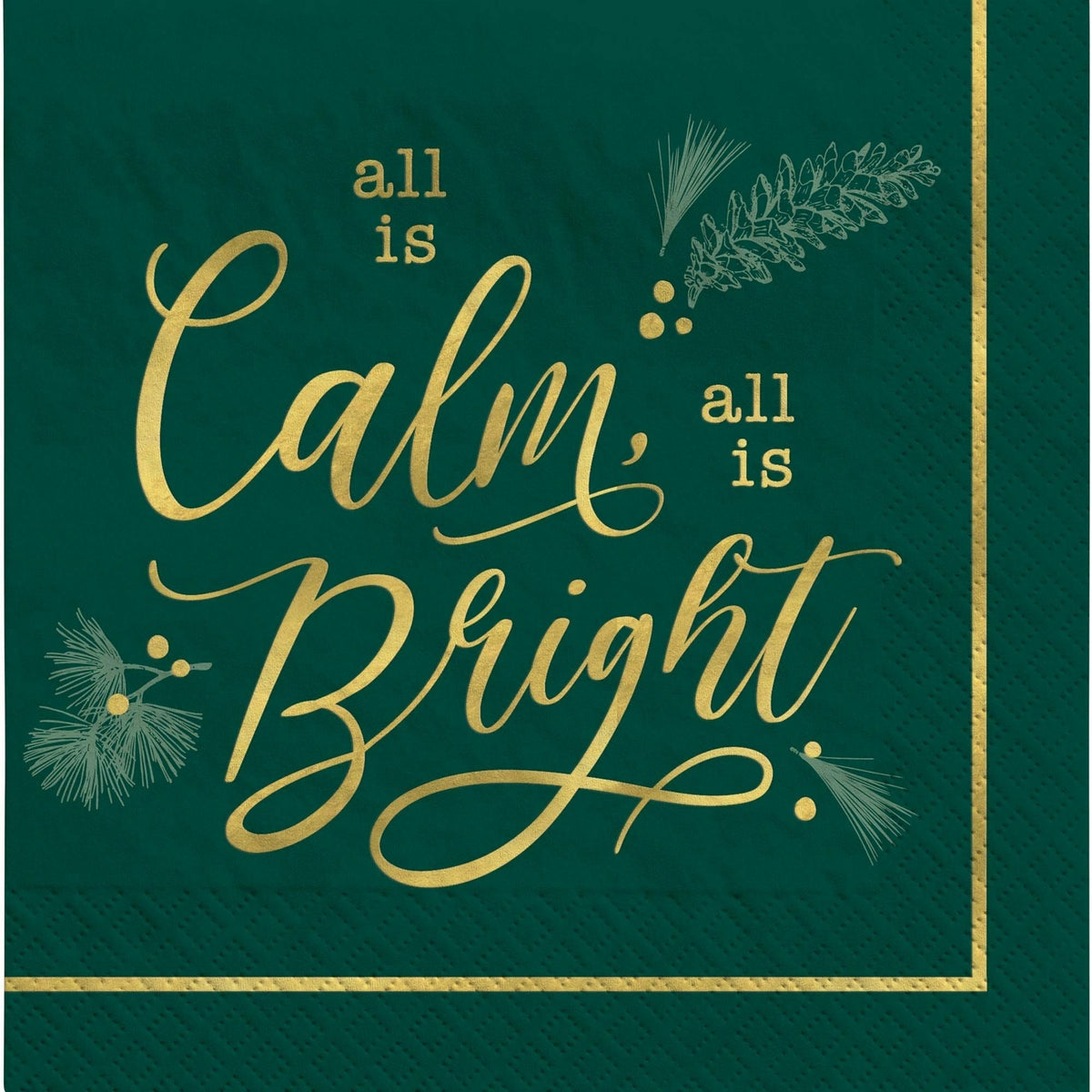 Amscan HOLIDAY: CHRISTMAS Calm &amp; Bright Luncheon Napkins