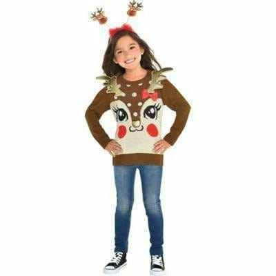 Amscan HOLIDAY: CHRISTMAS Child&#39;s XS/S Child&#39;s Reindeer Sweater