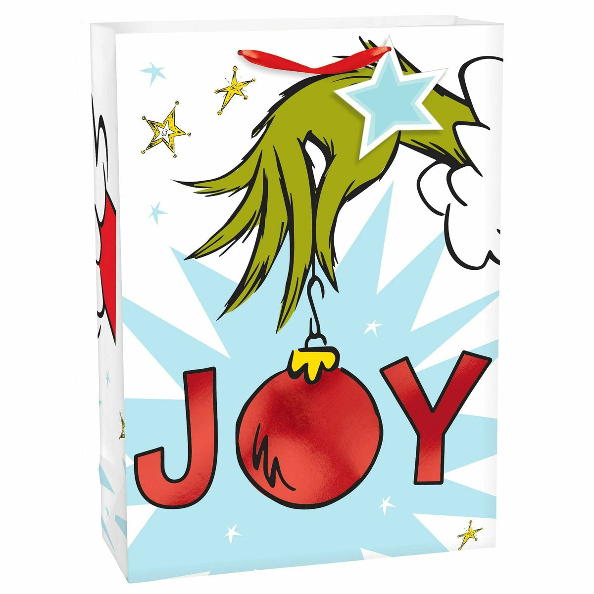 Amscan HOLIDAY: CHRISTMAS Grinch JOY Extra Large Vertical Bag