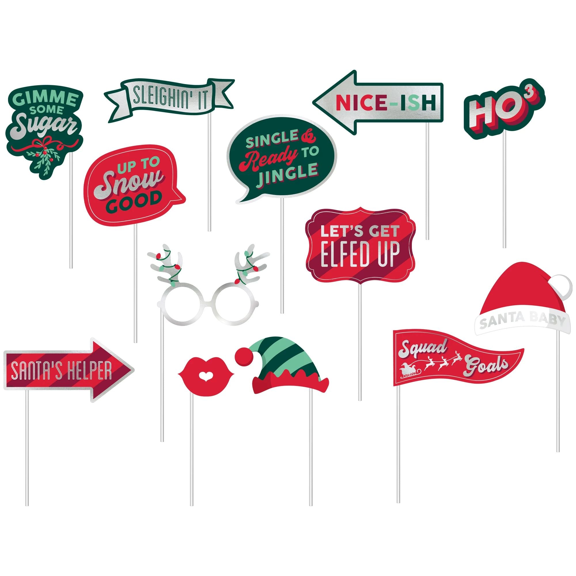 Amscan HOLIDAY: CHRISTMAS HO HO HO Christmas Photo Props