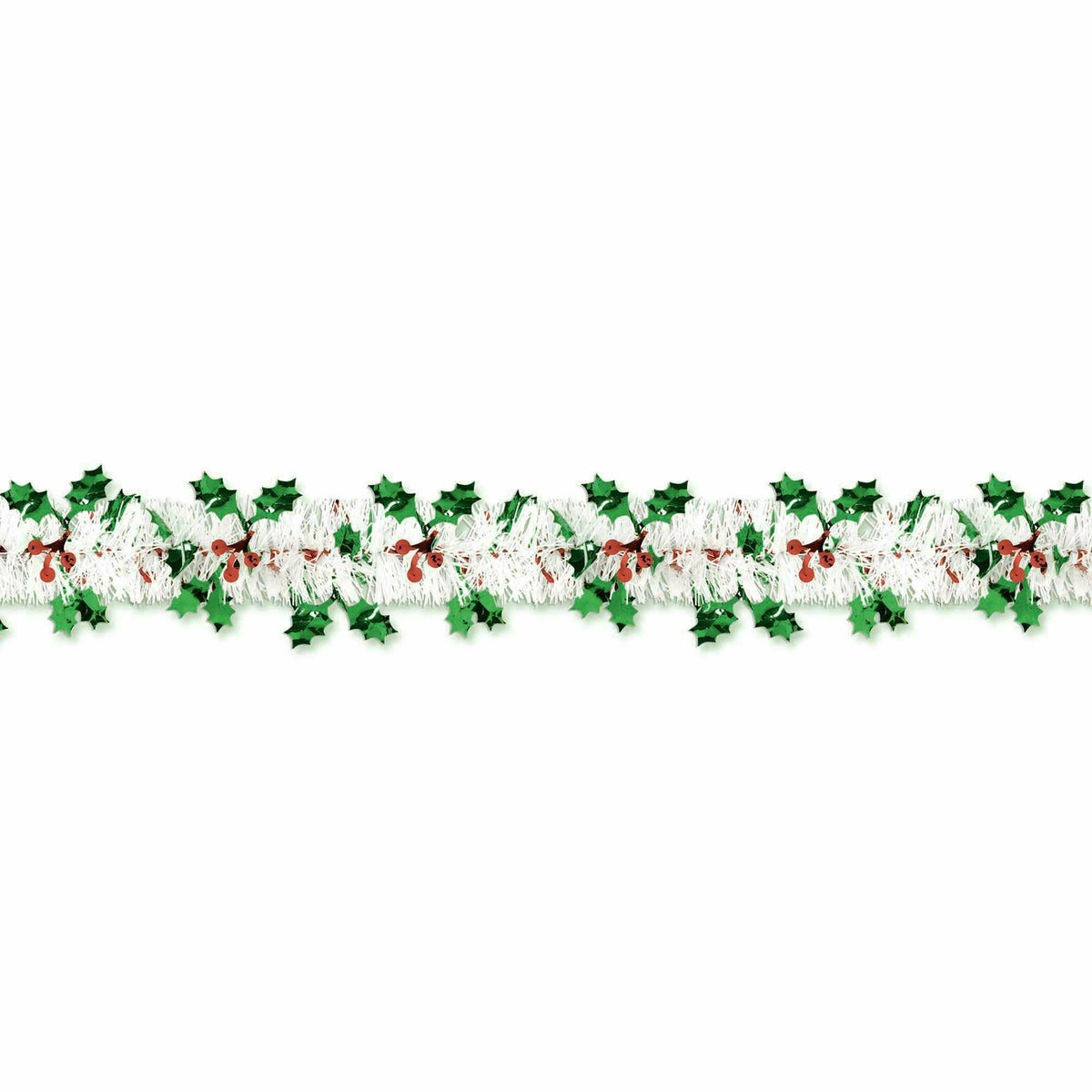 Amscan HOLIDAY: CHRISTMAS Holiday Tinsel W/ Foil Holly &amp; Berries