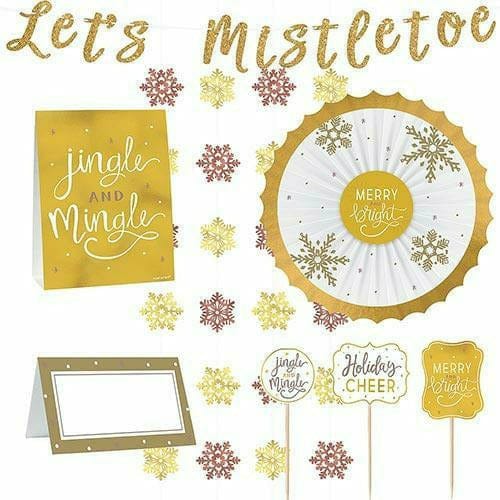 Amscan HOLIDAY: CHRISTMAS Let's Mistletoe Buffet Decorating Kit 23pc