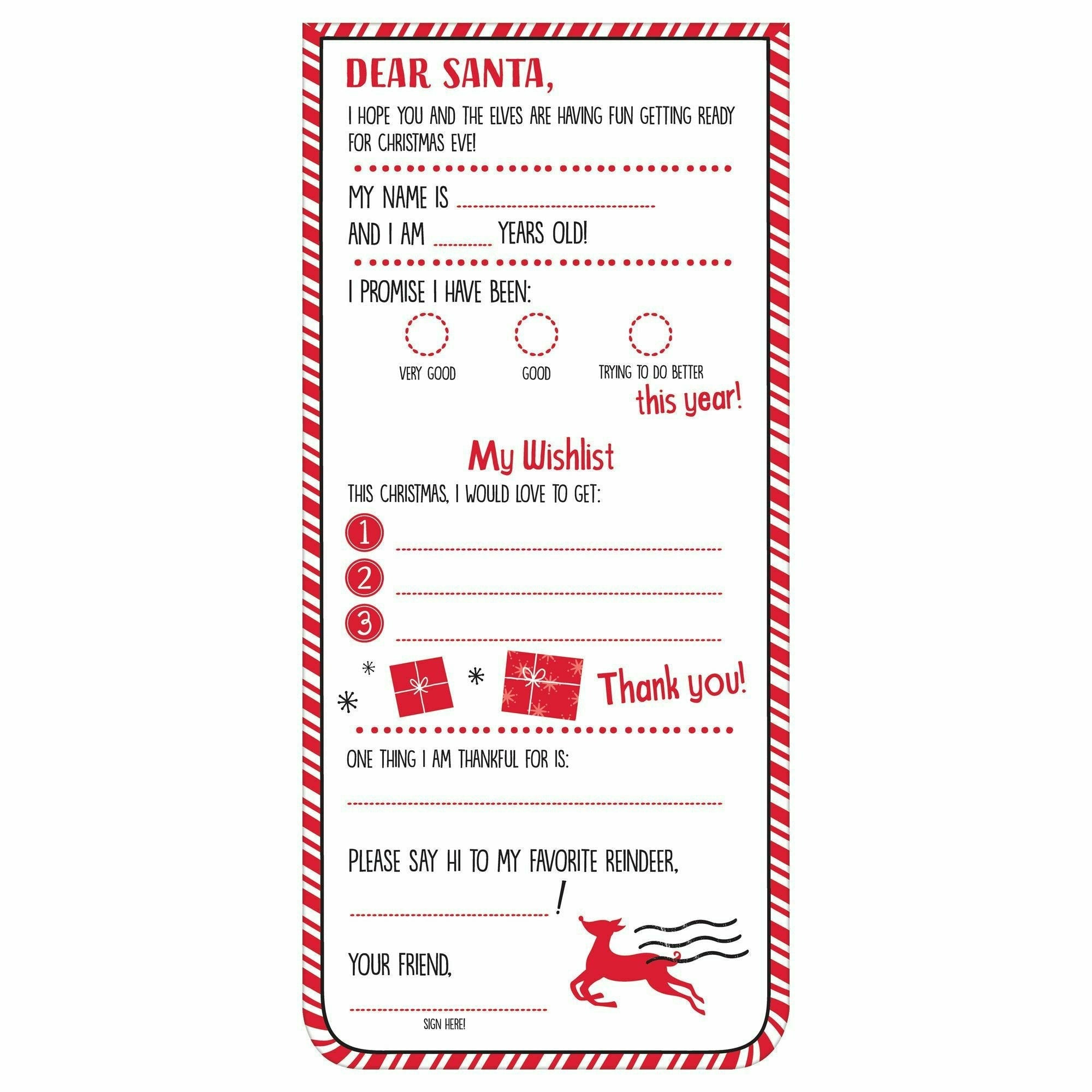 Amscan HOLIDAY: CHRISTMAS Letters to Santa Kit