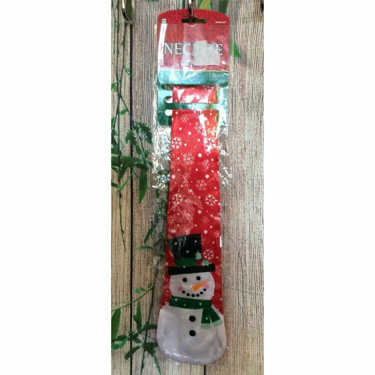 Amscan HOLIDAY: CHRISTMAS Men&#39;s Christmas Neck Tie-Red White Snowman Snowflakes