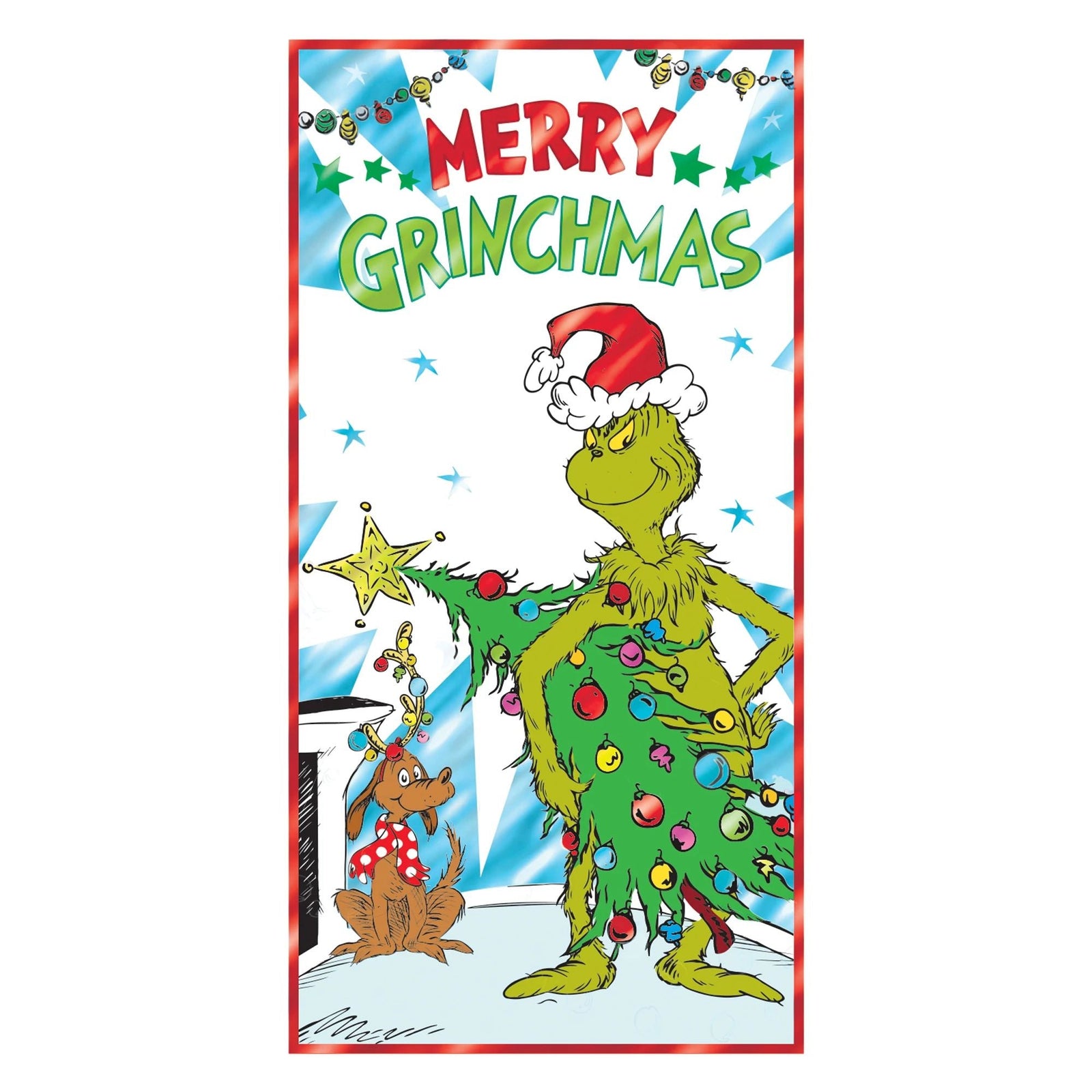 Amscan HOLIDAY: CHRISTMAS Merry Grinchmas Door Decoration