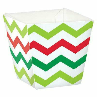 Amscan HOLIDAY: CHRISTMAS Mini Chevron Christmas Cubed Bowls