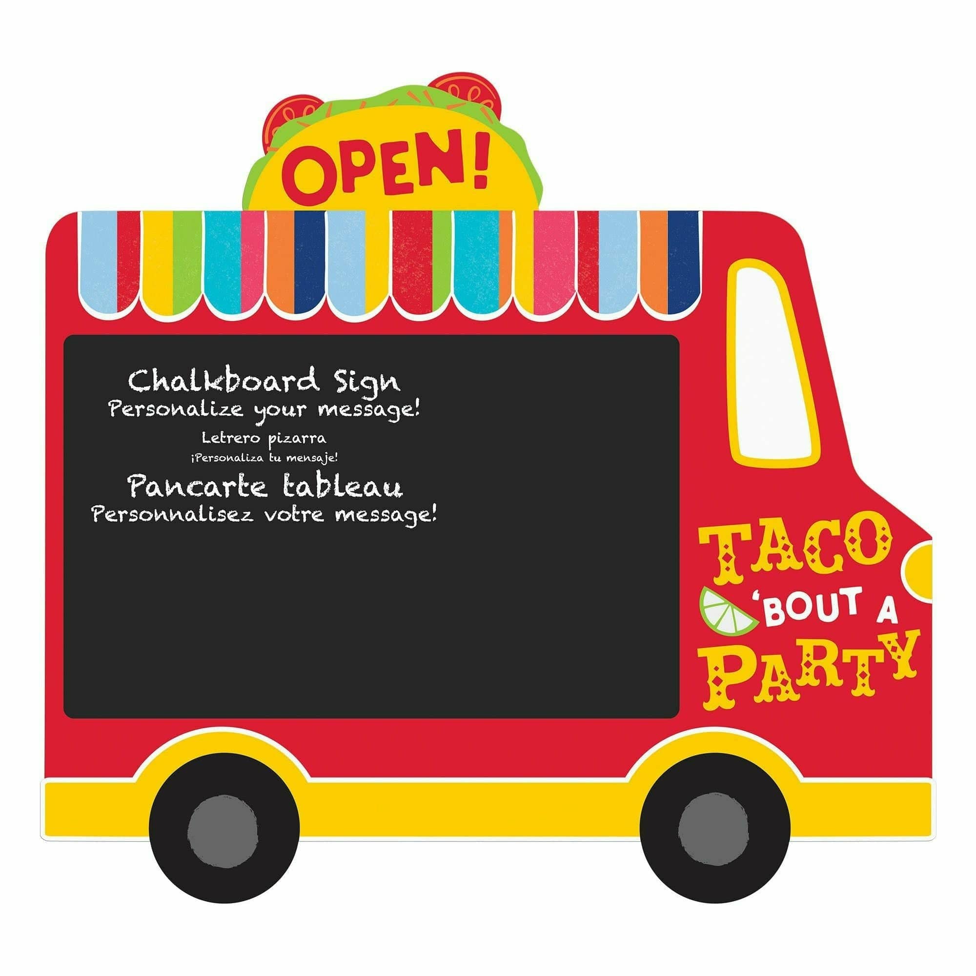 Amscan HOLIDAY: FIESTA Taco Truck Chalkboard Easel Sign