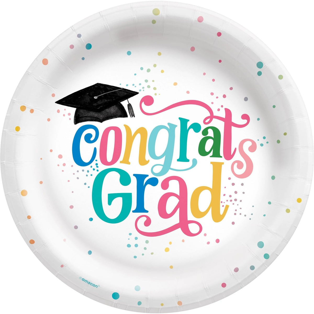 Amscan HOLIDAY: GRADUATION Follow Your Dreams Round Plates, 10&quot;