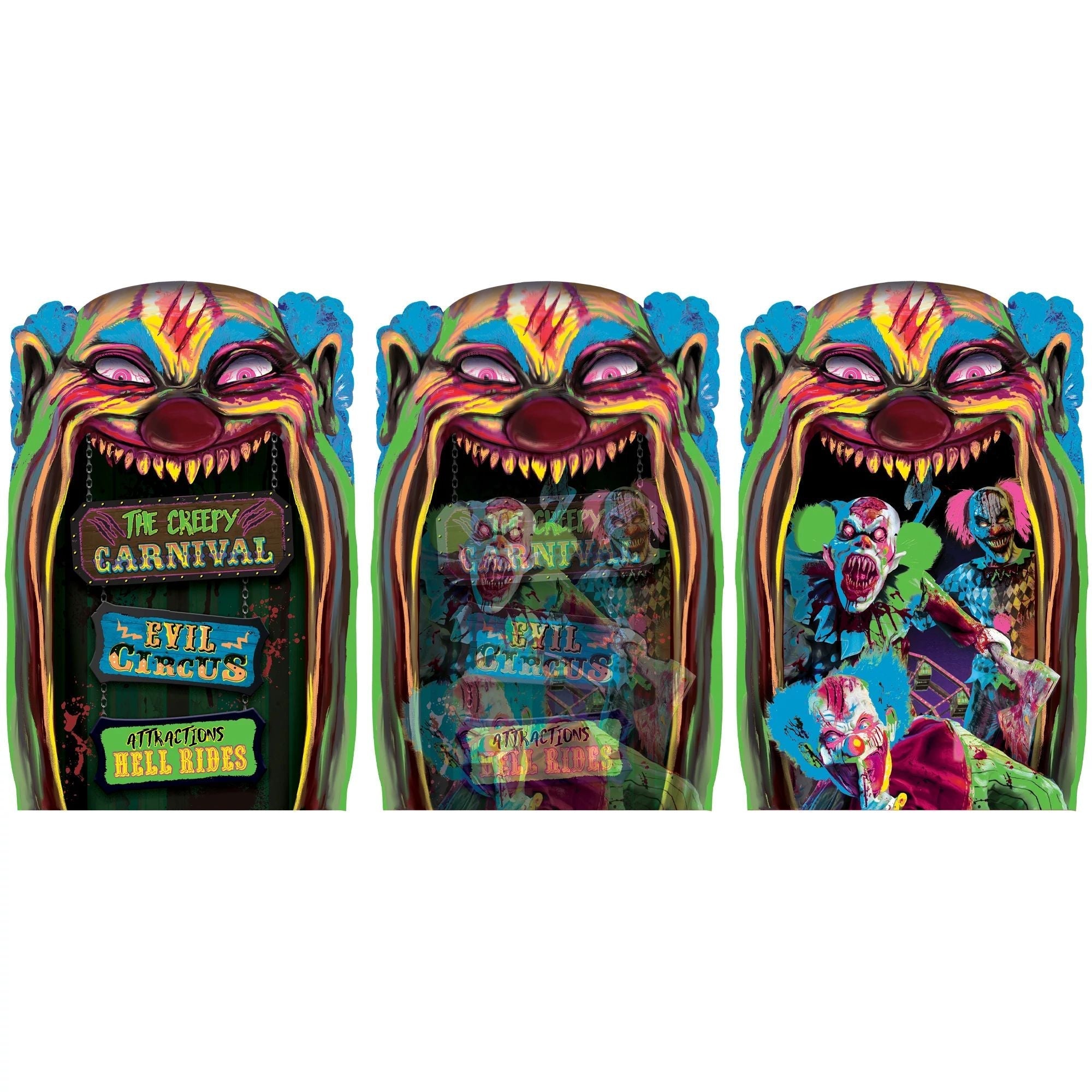 Amscan HOLIDAY: HALLOWEEN Creepy Carnival Blacklight Lenticular