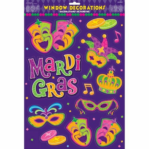 Amscan HOLIDAY: MARDI GRAS Mardi Gras Window Decorations