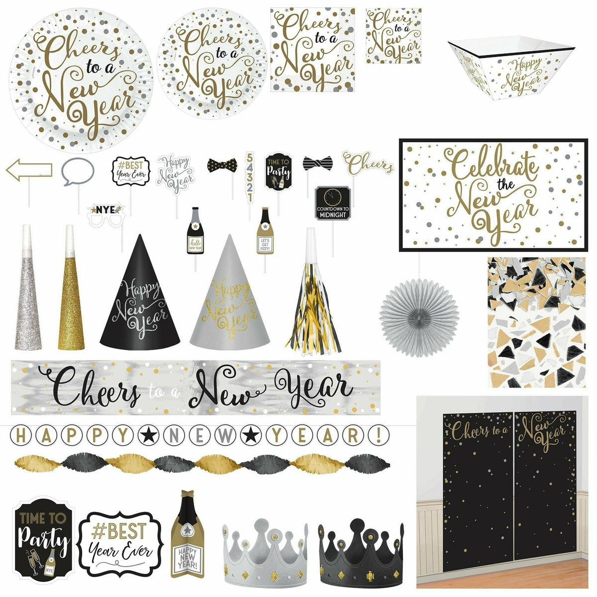 Amscan HOLIDAY: NEW YEAR&#39;S New Year&#39;s Insta-Party Kit