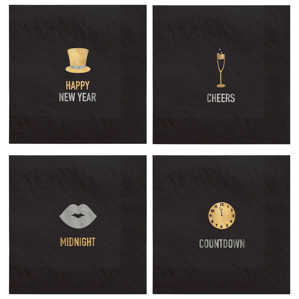 Amscan HOLIDAY: NEW YEAR&#39;S New Year&#39;s Multipack Beverage Napkins