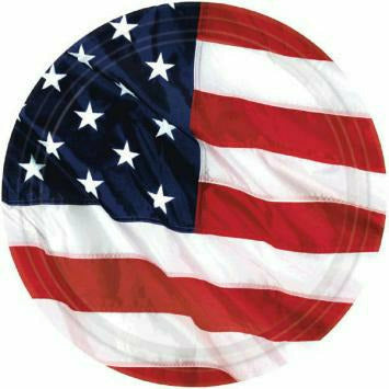 Amscan HOLIDAY: PATRIOTIC Flying Colors Round Plates, 7&quot;