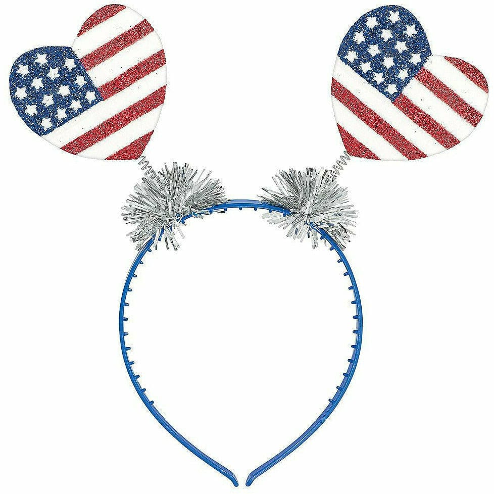 Amscan HOLIDAY: PATRIOTIC Glitter Patriotic Heart Head Bopper