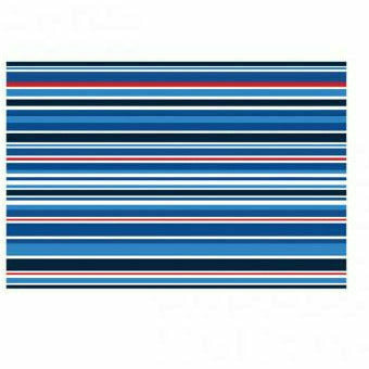 Amscan HOLIDAY: PATRIOTIC Navy, Red &amp; White Striped Placemat