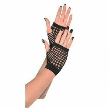 Amscan HOLIDAY: SPIRIT BLACK SHRT FISHNET GLOVES