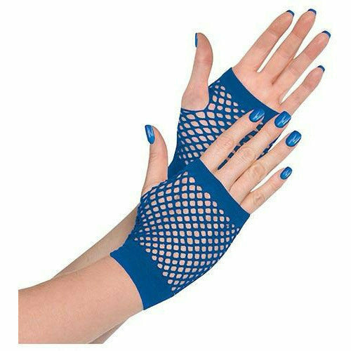 Amscan HOLIDAY: SPIRIT Blue Fishnet Glovelettes