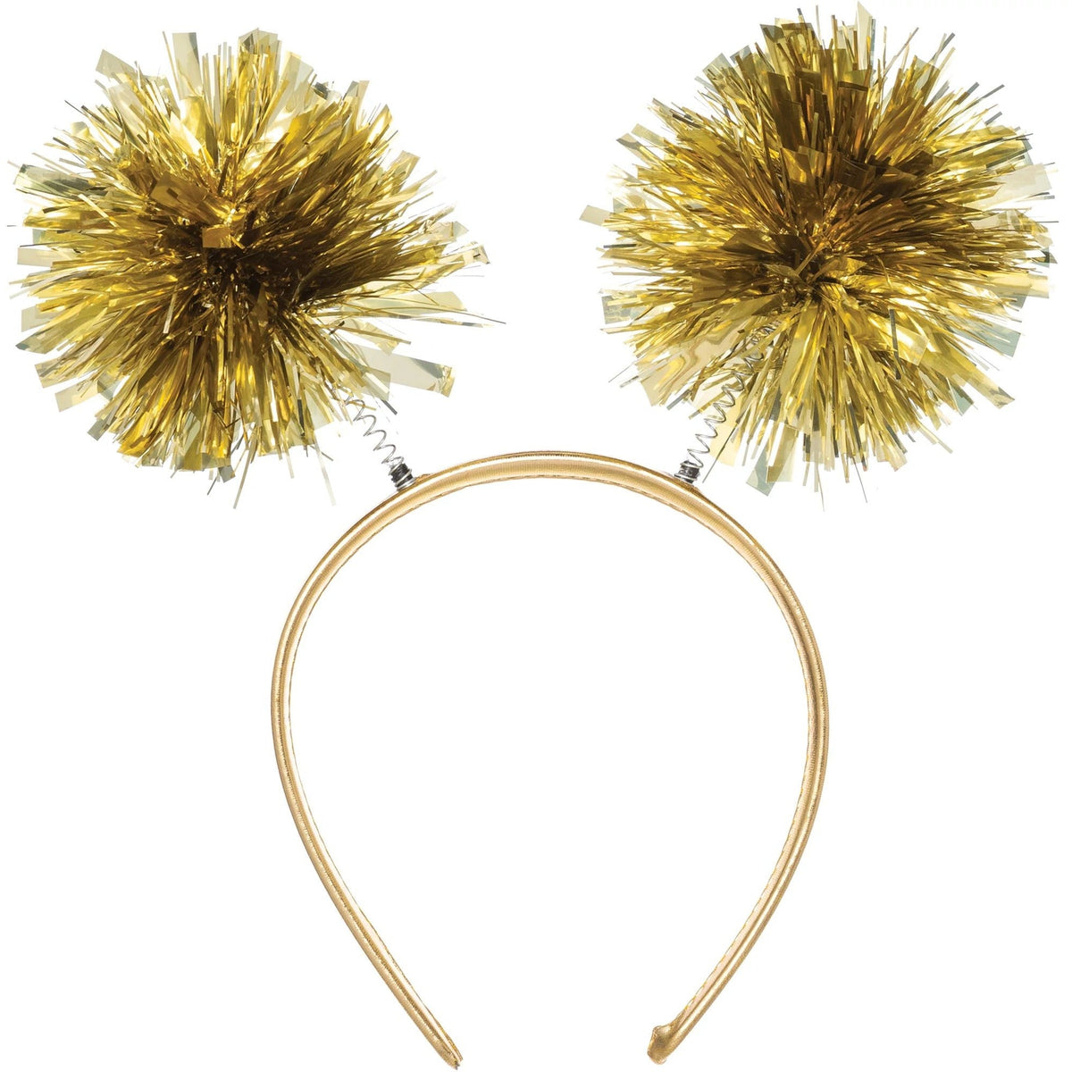 Amscan HOLIDAY: SPIRIT Pom Pom Headbopper - Gold