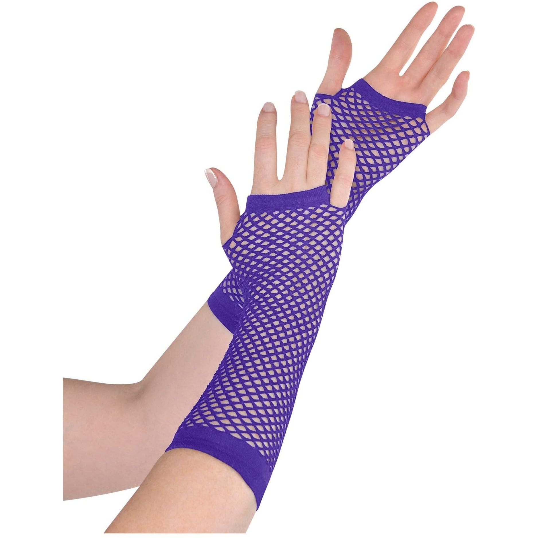 Amscan HOLIDAY: SPIRIT Purple Fishnet Long Gloves