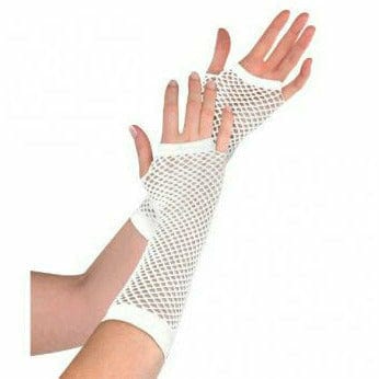 Amscan HOLIDAY: SPIRIT WHITE LONG FISHNET GLOVES