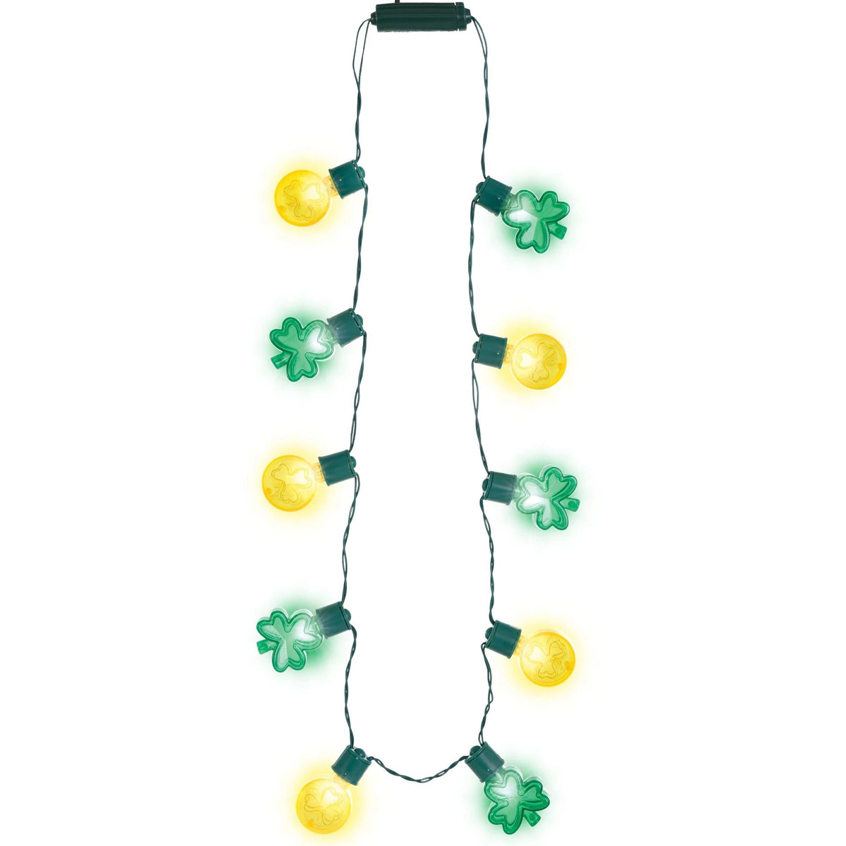 Amscan HOLIDAY: ST. PAT&#39;S Shamrock &amp; Coin Light Up Jumbo Necklace