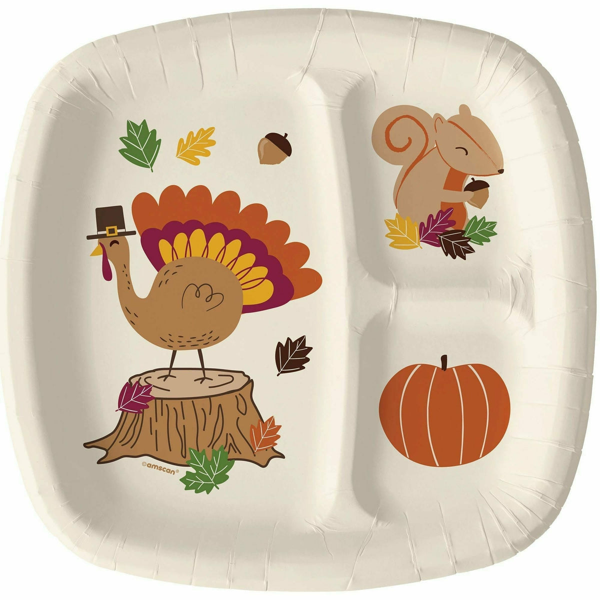 Amscan HOLIDAY: THANKSGIVING Kid&#39;s Divided Paper Plate