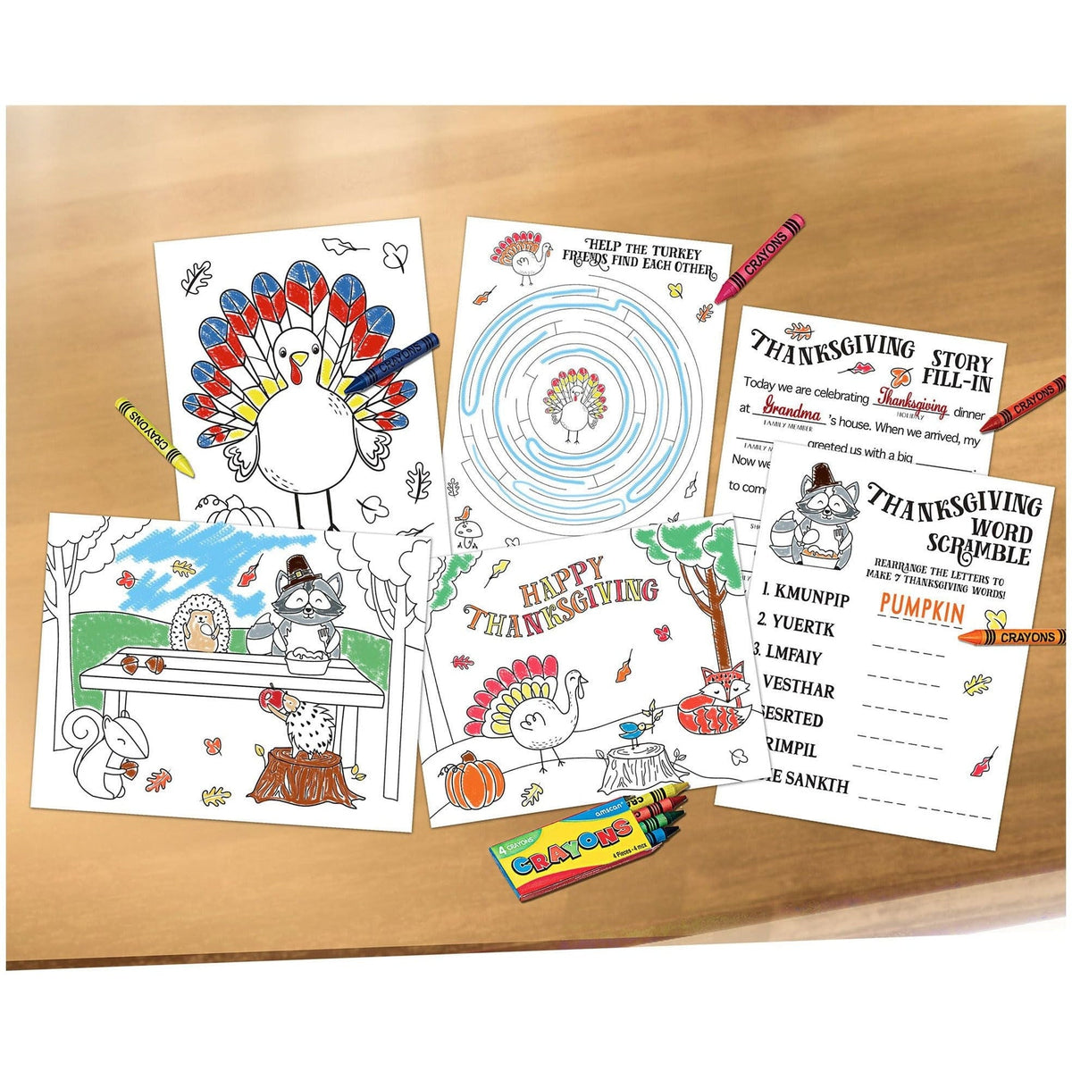 Amscan HOLIDAY: THANKSGIVING Thanksgiving Activity Sheets