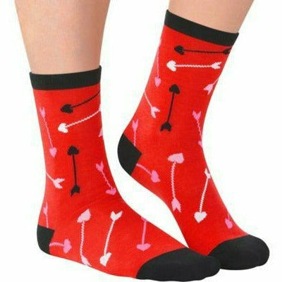 Amscan HOLIDAY: VALENTINES Adult Heart Arrowhead Crew Socks Valentine&#39;s Day