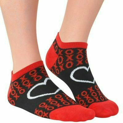 Amscan HOLIDAY: VALENTINES Adult Hearts, Hugs &amp; Kisses Ankle Socks Valentine&#39;s Day