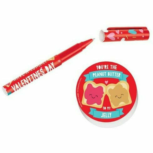 Amscan HOLIDAY: VALENTINES Peanut Butter &amp; Jelly Valentine&#39;s Day Pen with Notepad