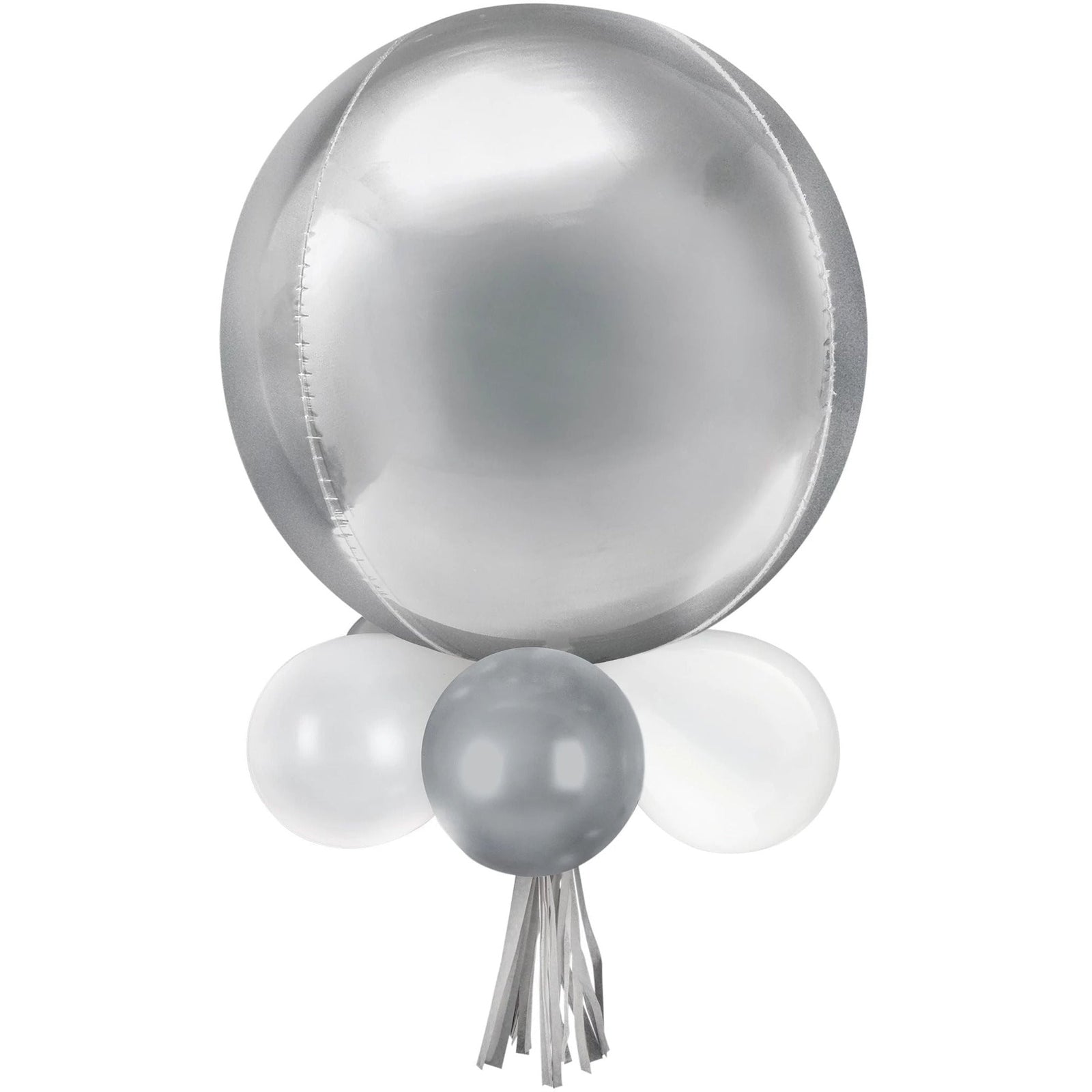 Amscan Latex & Foil Orb Balloon Chandelier - Platinum