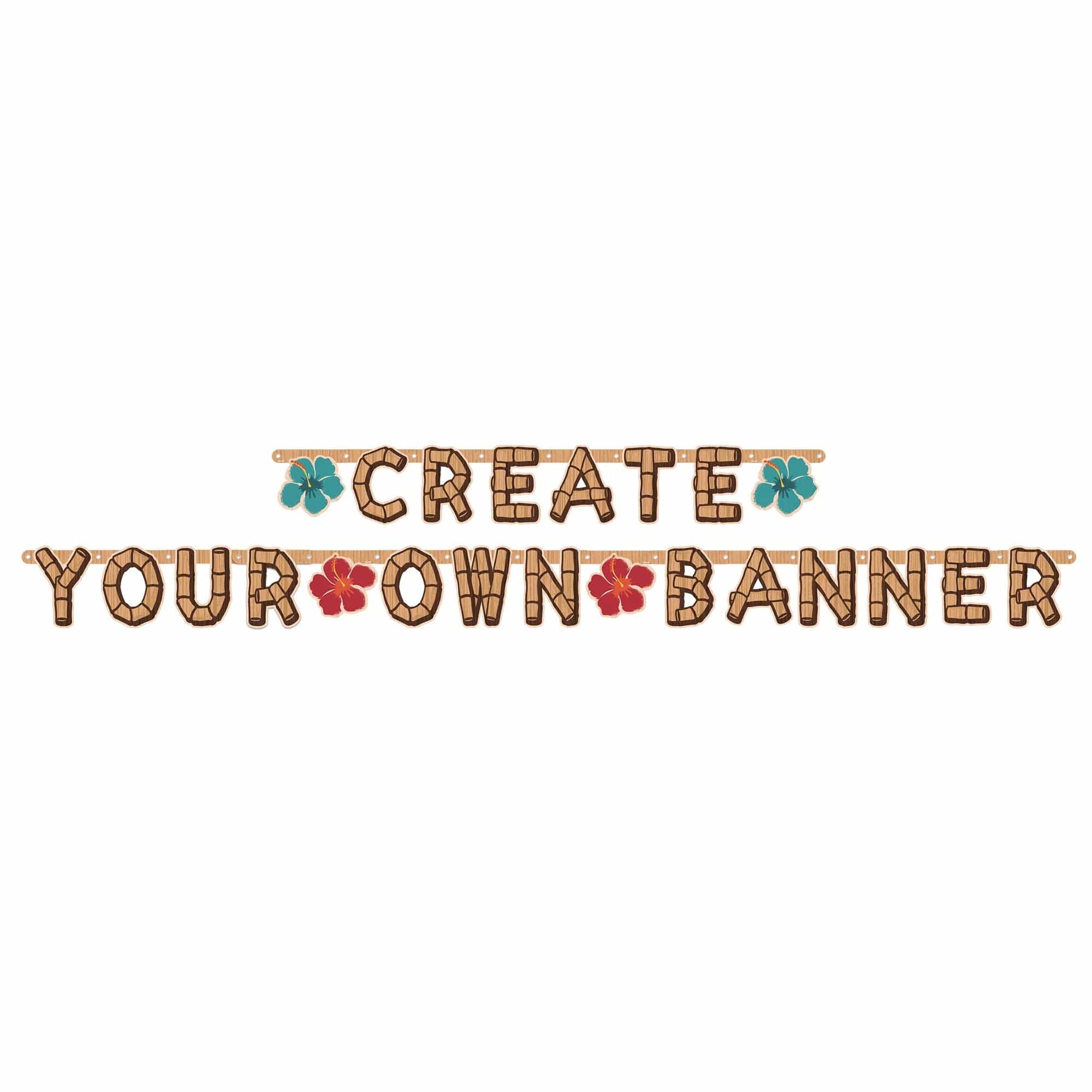 Amscan LUAU Customizable Tiki Banner