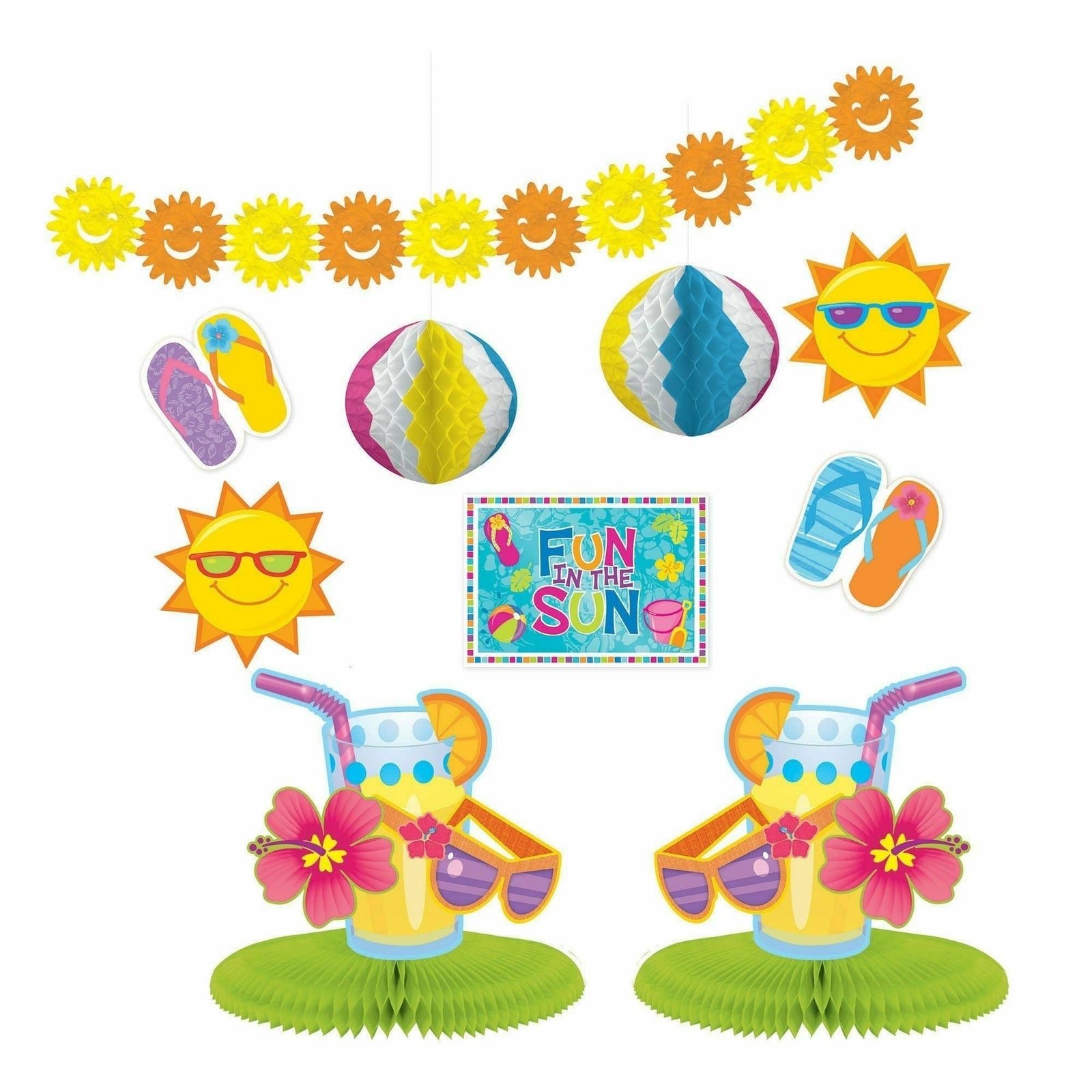 Amscan LUAU Fun in the Sun Room Decoration Kit