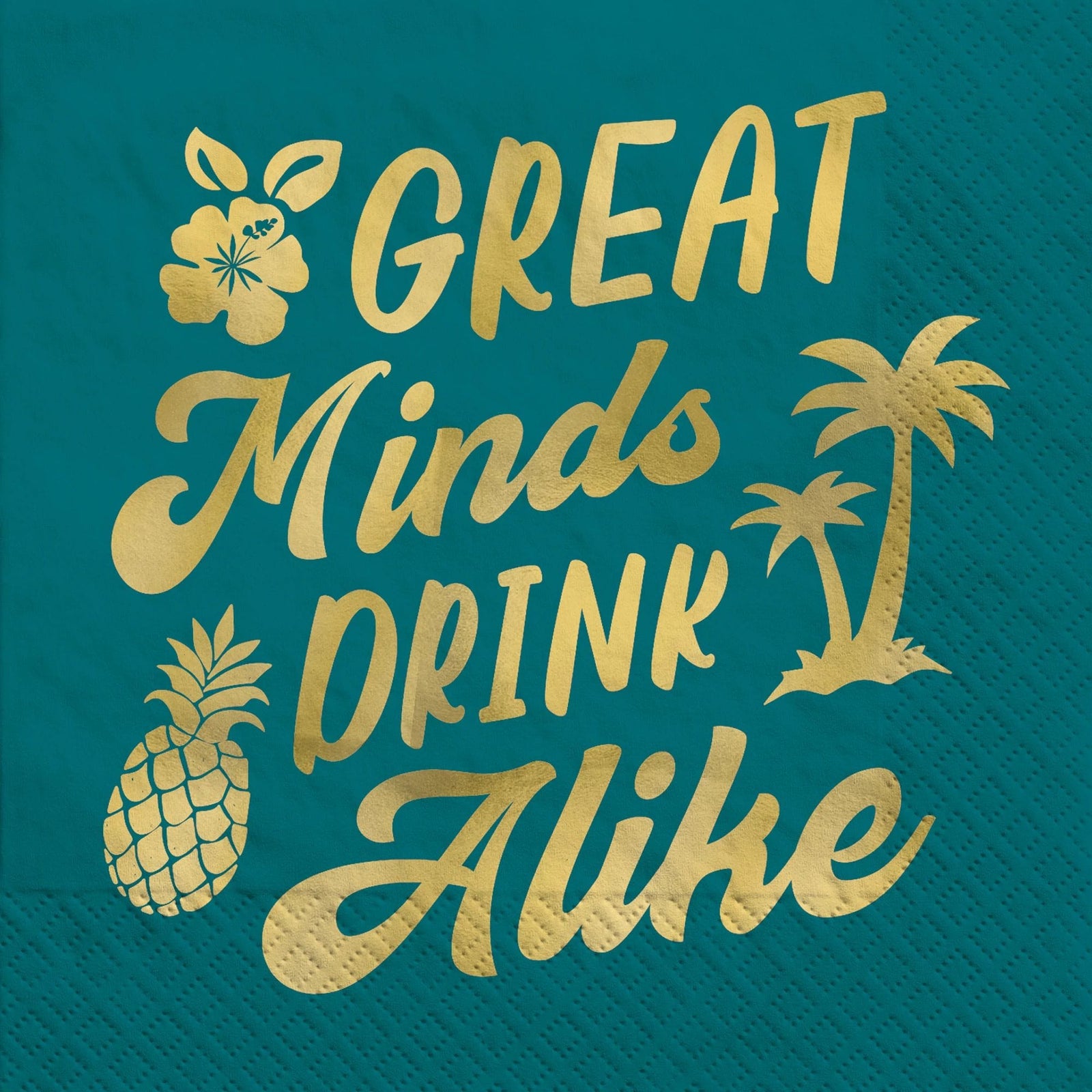 Amscan LUAU Great Minds Drink Alike Beverage Napkins