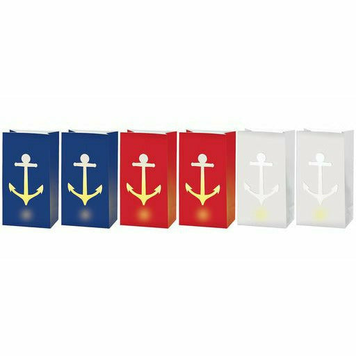 Amscan LUAU LED Anchor Luminaries 6ct