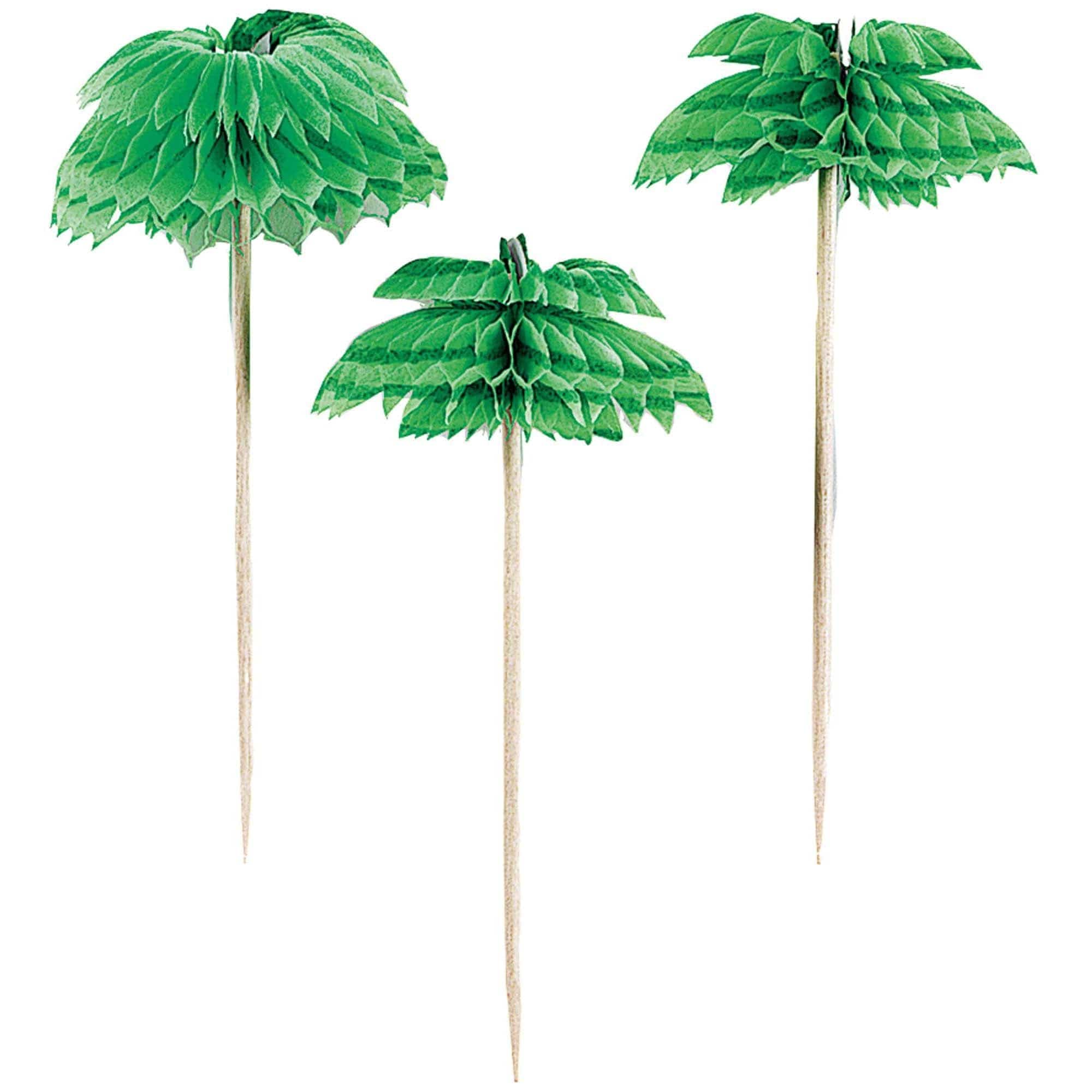 Amscan LUAU Palm Tree Honeycomb Picks