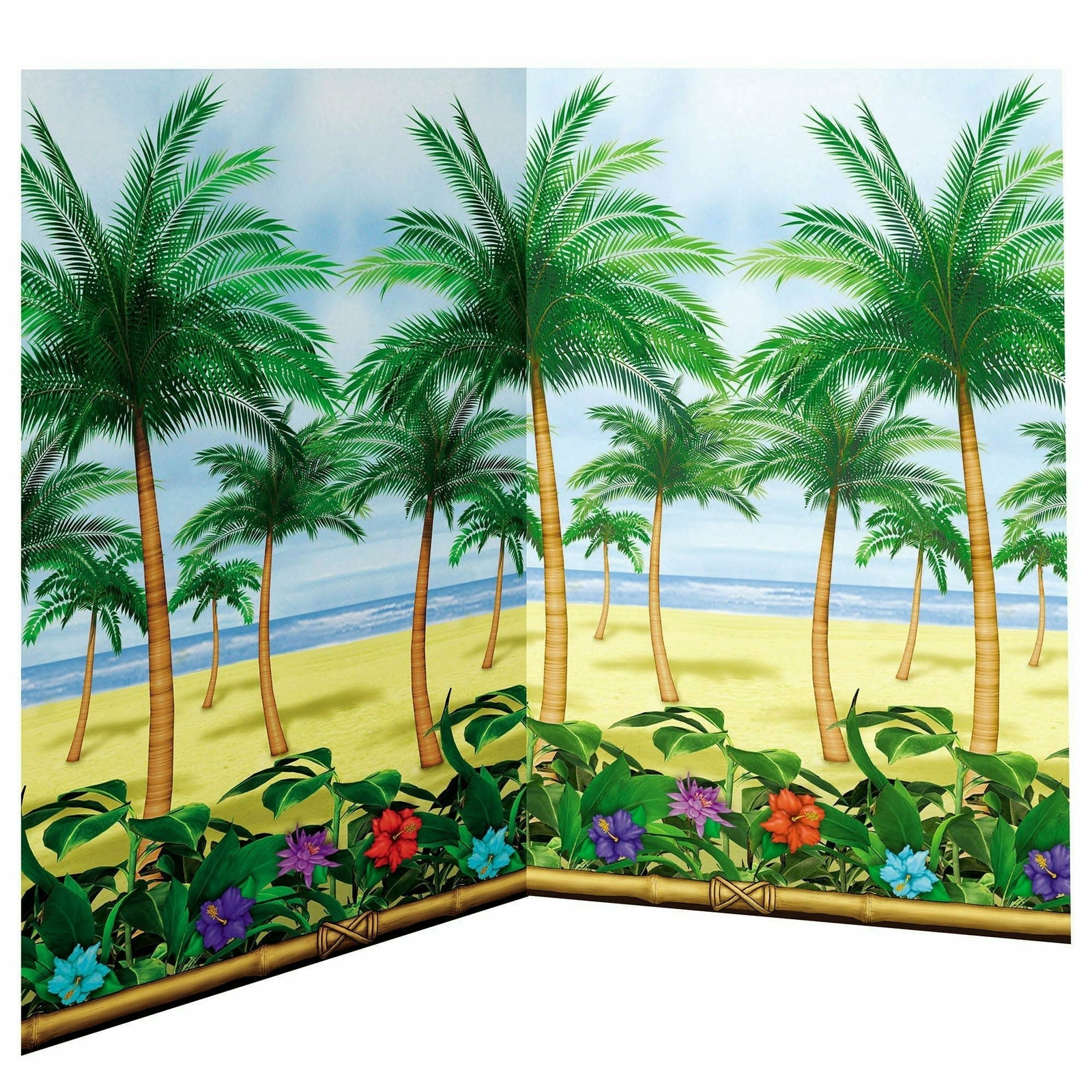 Amscan LUAU Palm Tree Scene Setters Room Roll