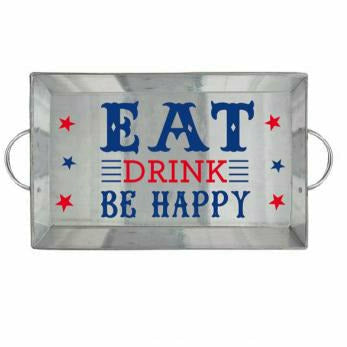 Amscan LUAU PATRIOT METAL SERVING TRAY