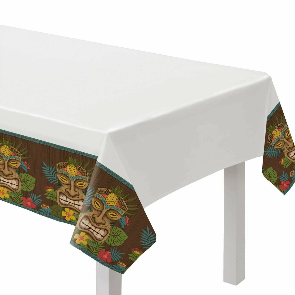 Amscan LUAU Vintage Tiki Plastic Table Cover