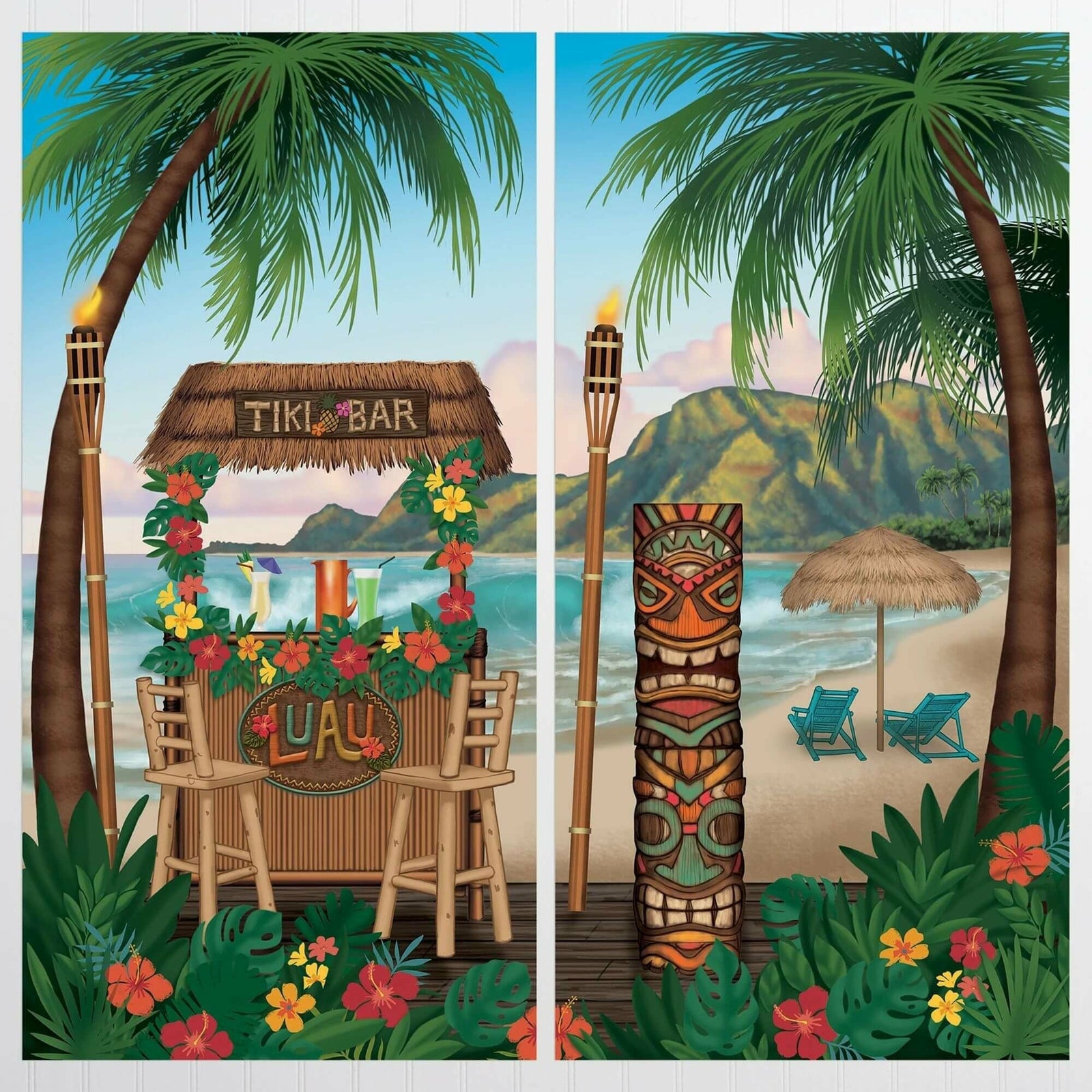 Amscan LUAU Vintage Tiki Scene Setters®