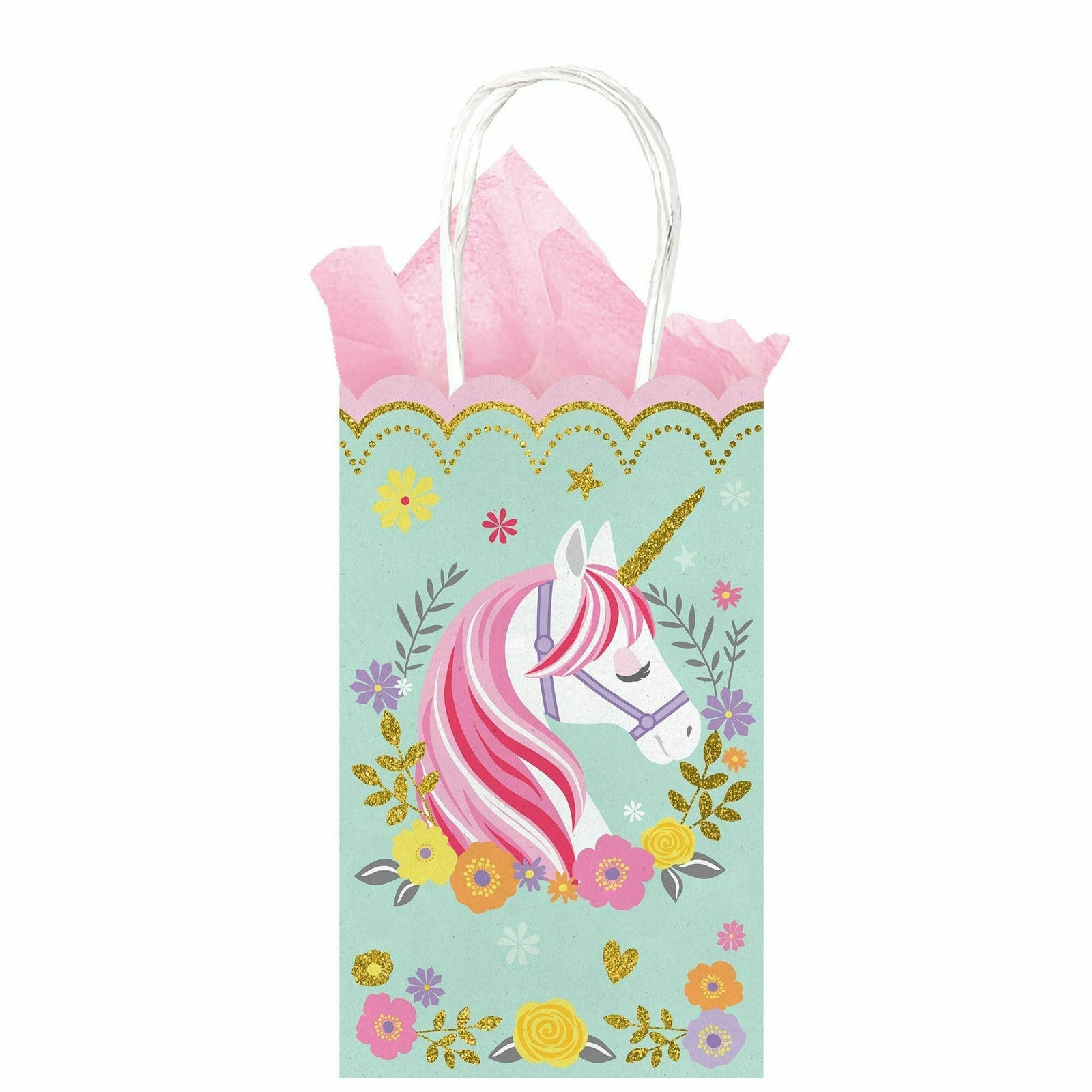 Amscan Magical Unicorn Glitter Small Cub Bags