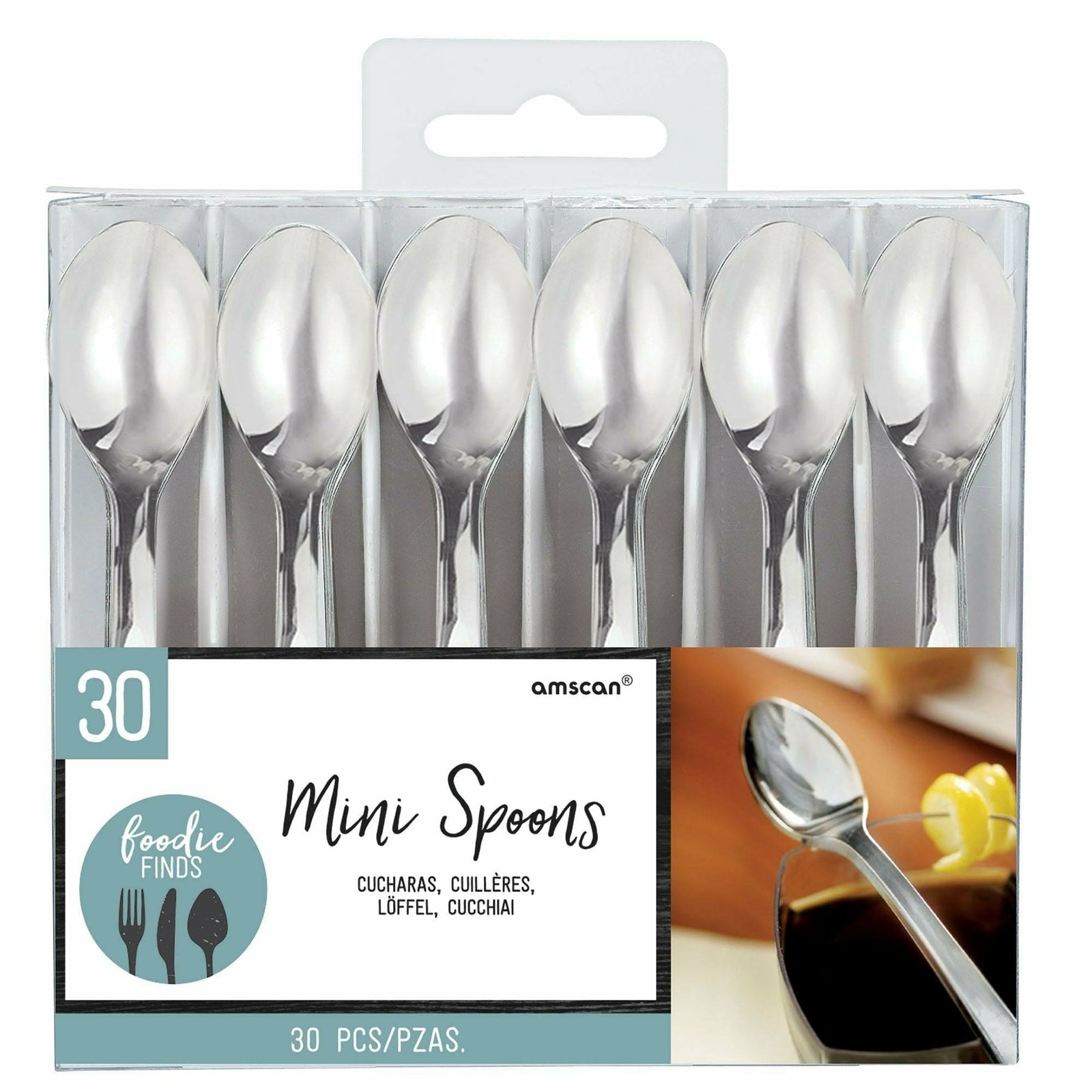 Amscan Mini Spoons Hi-Ct. - Silver