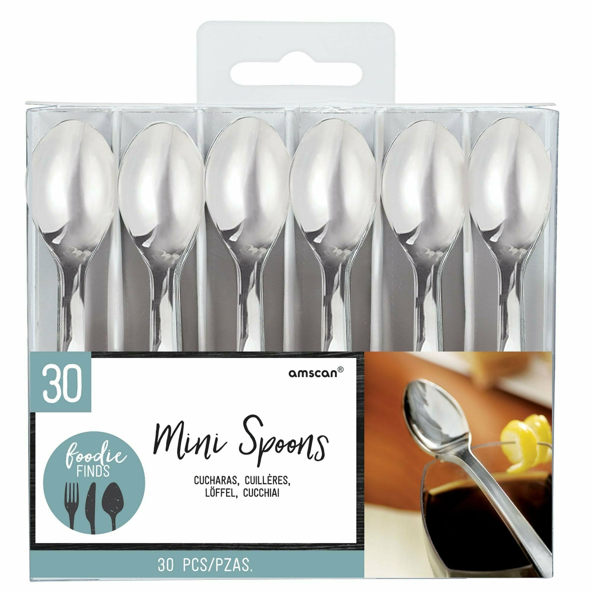 Amscan Mini Spoons Hi-Ct. - Silver