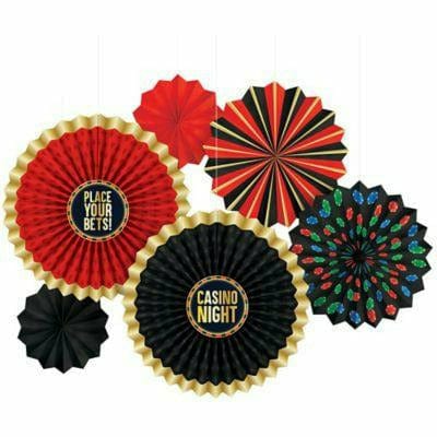 Amscan THEME: CASINO Roll The Dice Printed Paper Fan Decoration