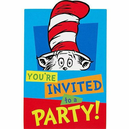 Amscan THEME: DR SEUSS Dr. Seuss Invitations 8ct