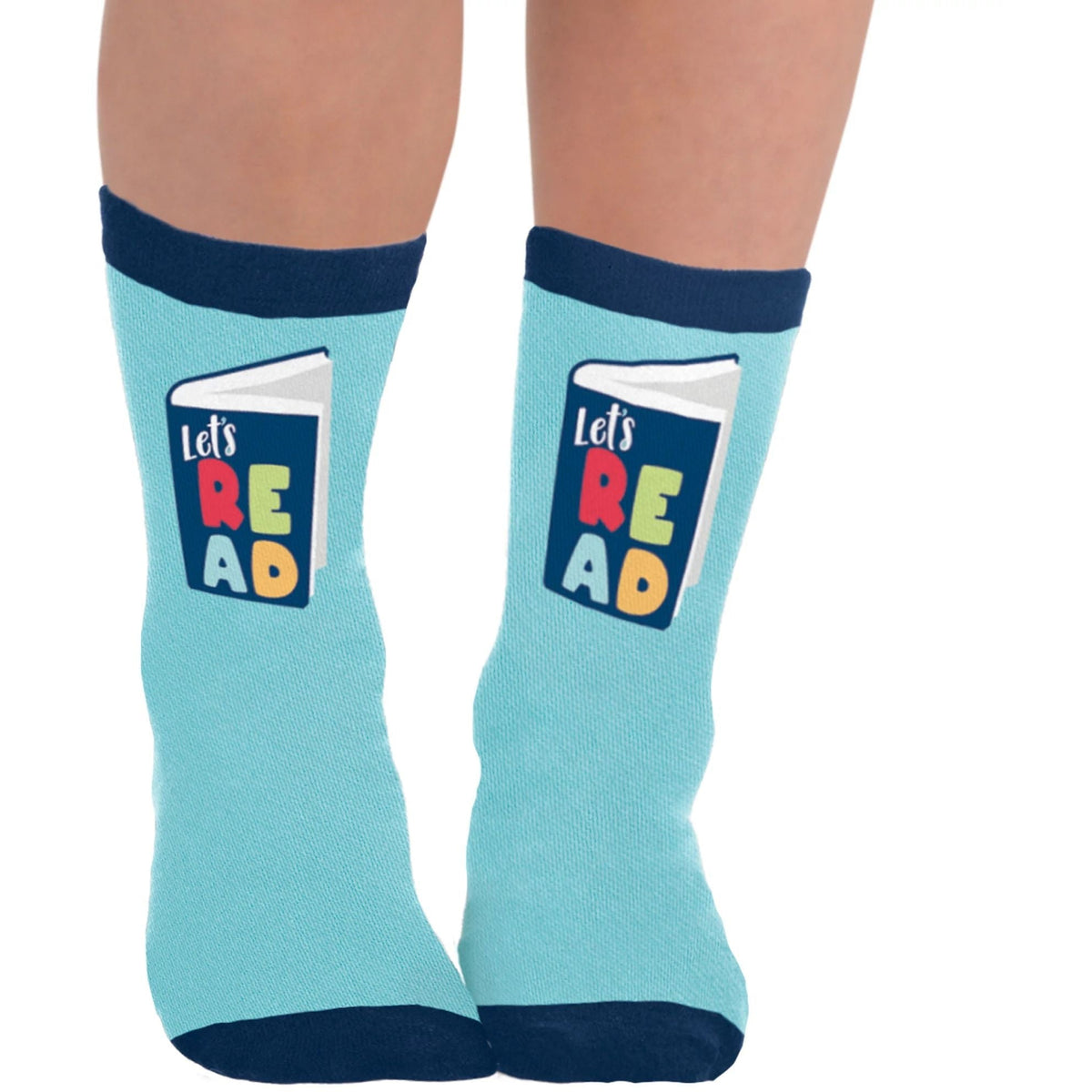 Amscan THEME: DR SEUSS &quot;Let&#39;s Read&quot; Child Crew Socks