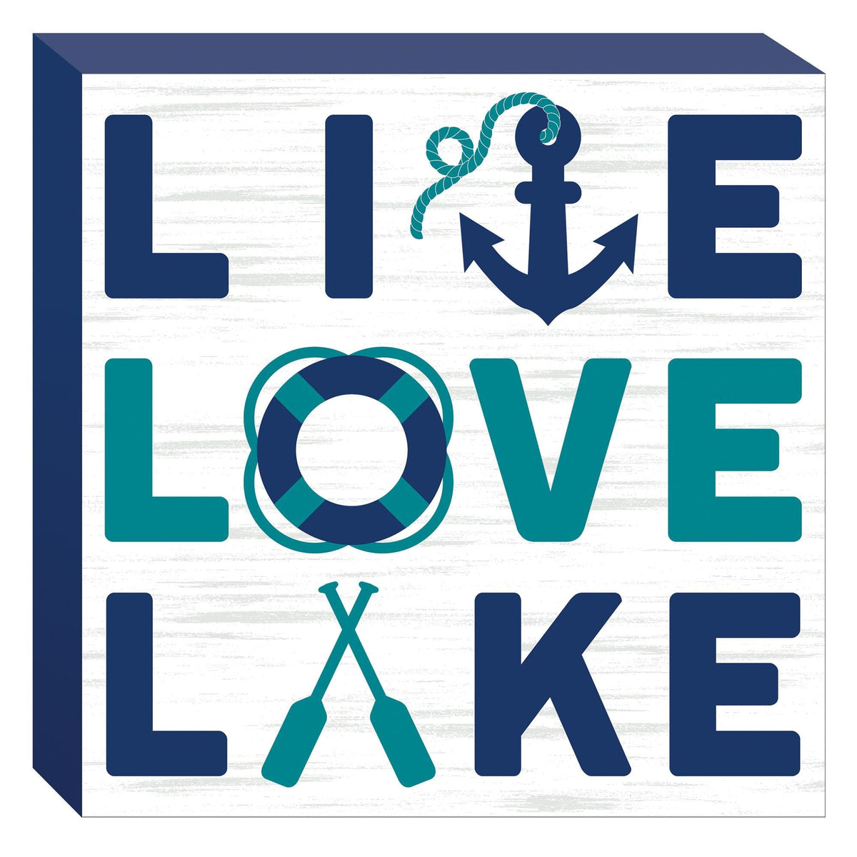 Amscan THEME &#39;LIVE LOVE LAKE&#39; Square Standing Plaque