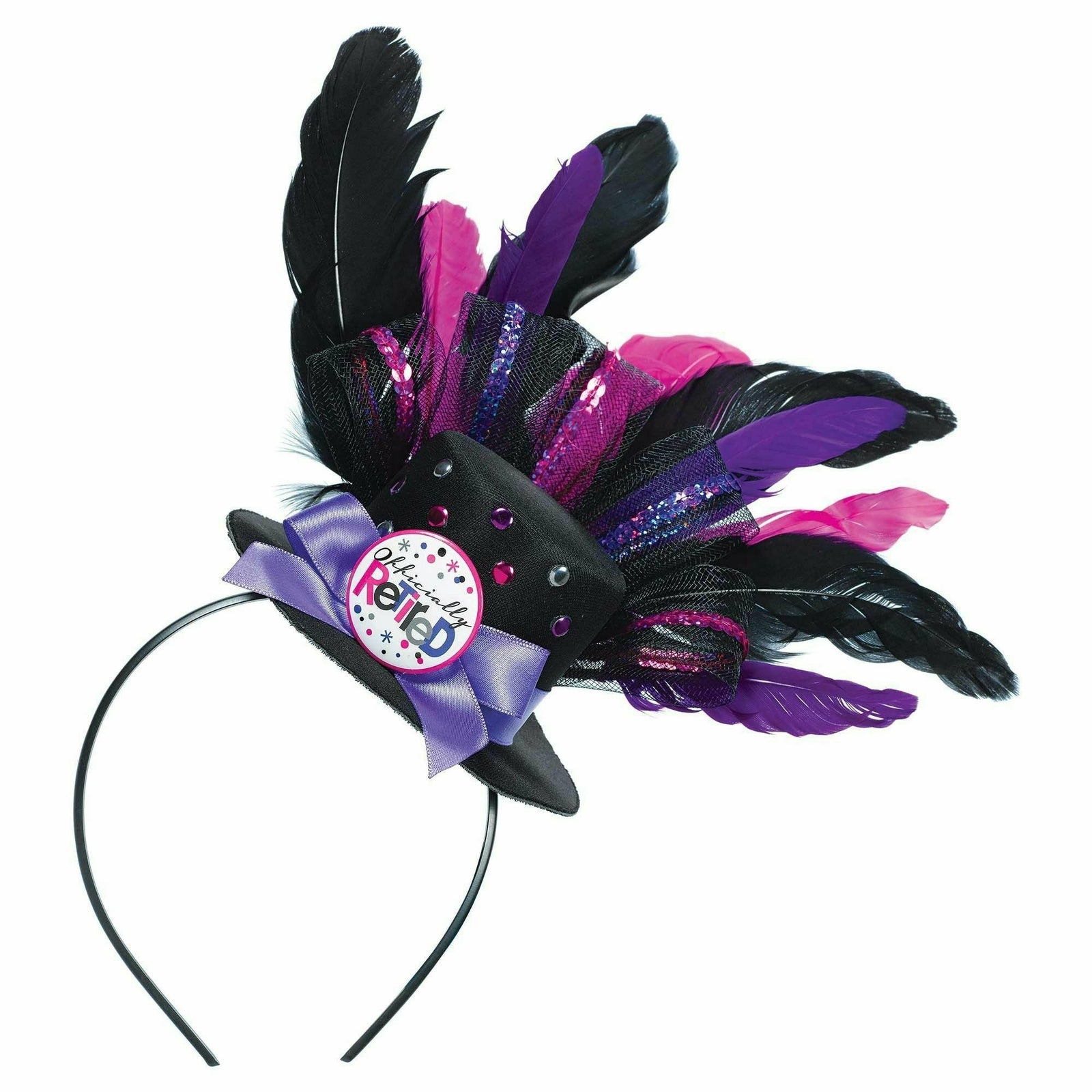 Amscan THEME Officially Retired Retirement Fascinator